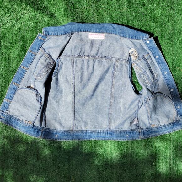 Upcycled Ladies Sz Large Jean/ Denim Vest - Picture 3 of 7
